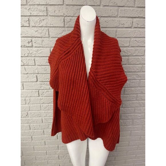 Soft Surrounding Women Courchevel Wool Blend Cable Knit Open Front Cardigan Size - Picture 2 of 8